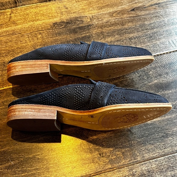 Vince Camuto Navy Blue Leather Mule Size 6.5 - Picture 6 of 10